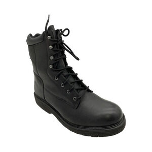 Work America Men's 8" Brawny Leather Work Boot Black - EEE